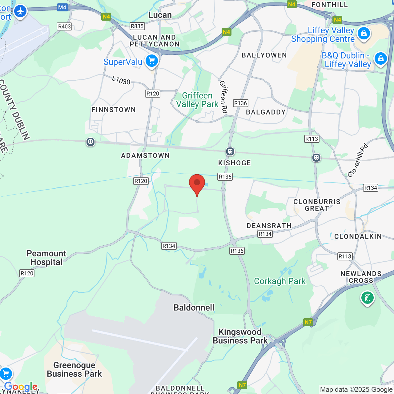 Map displaying job location