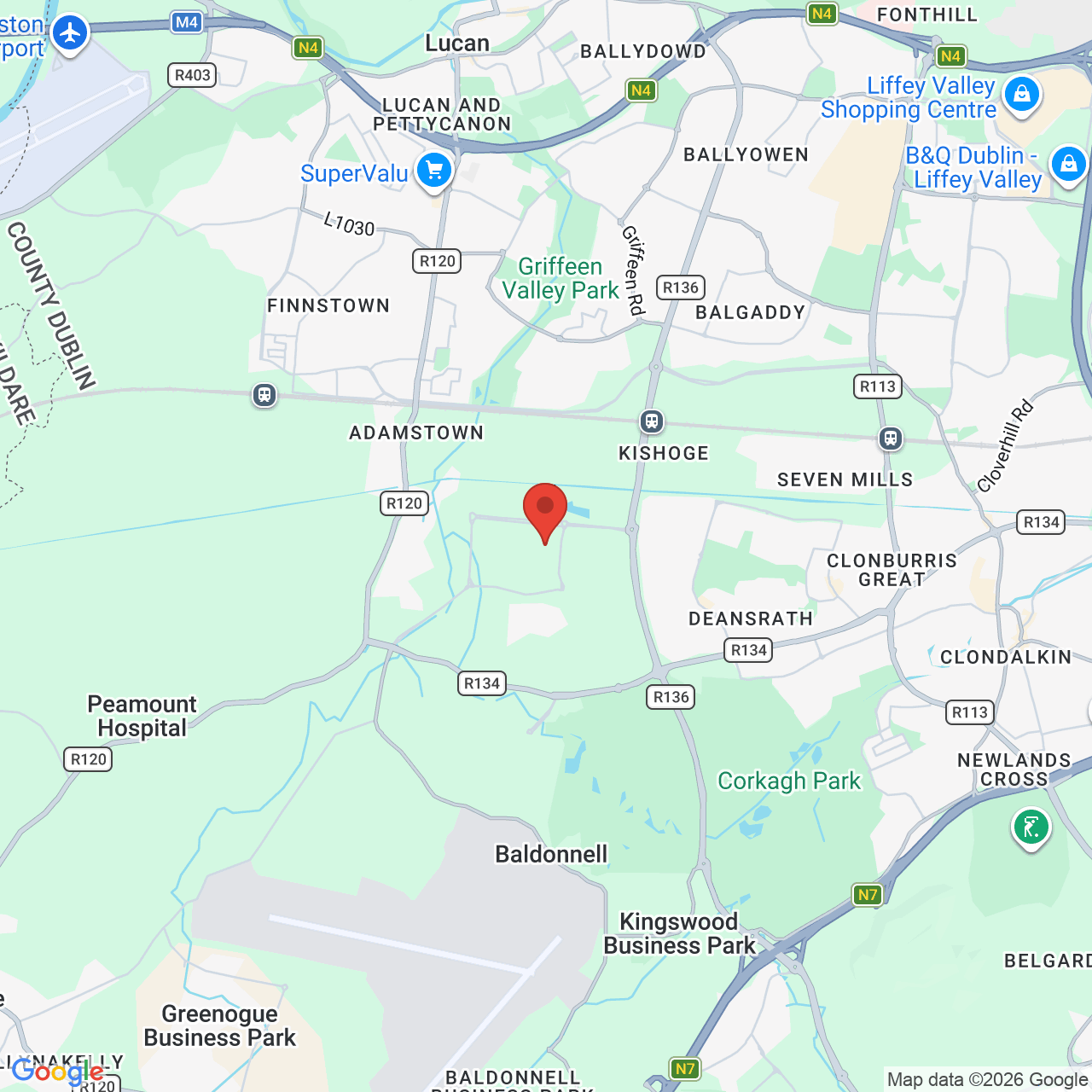 Map displaying job location