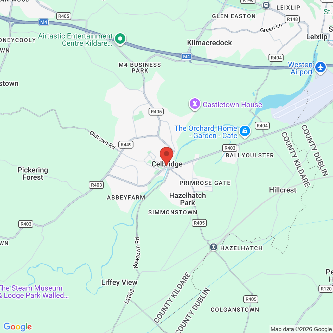 Map displaying job location