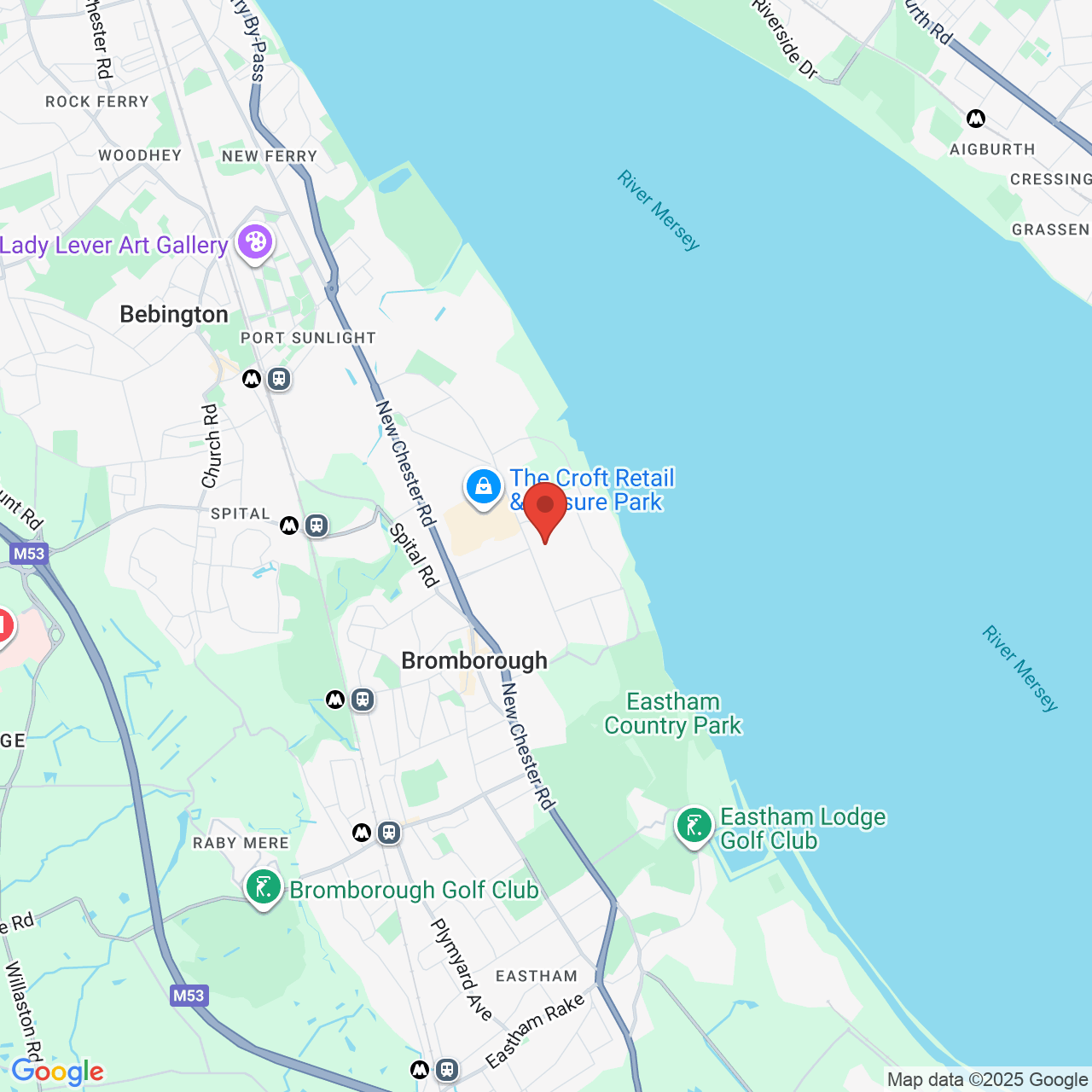 Map displaying job location