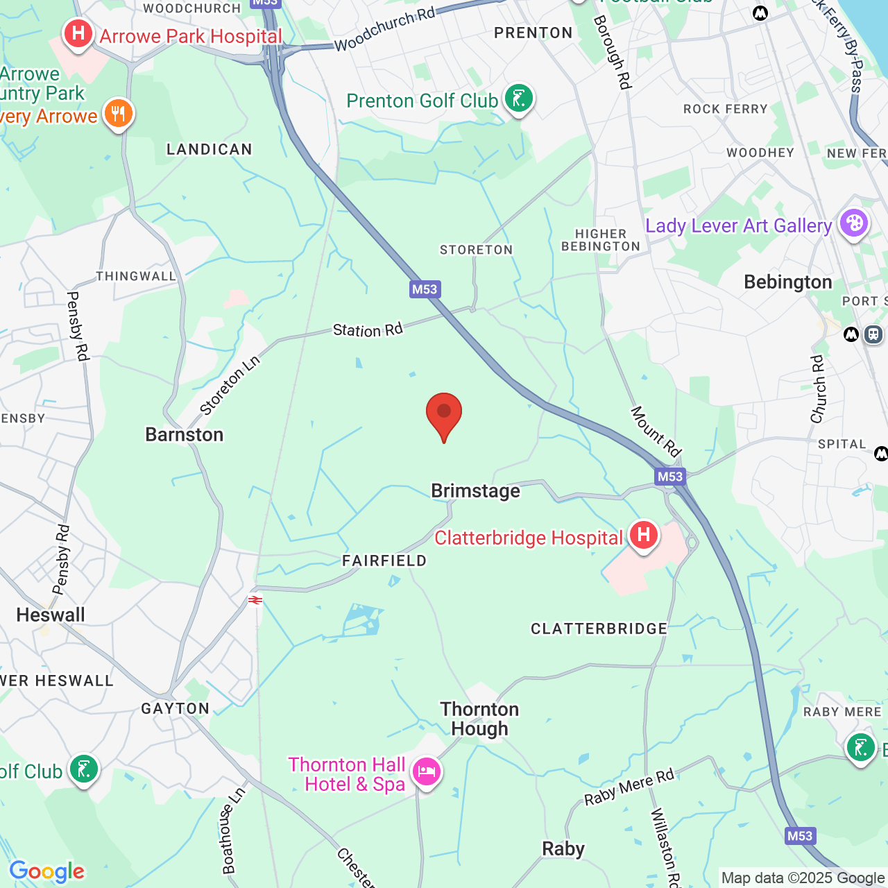 Map displaying job location