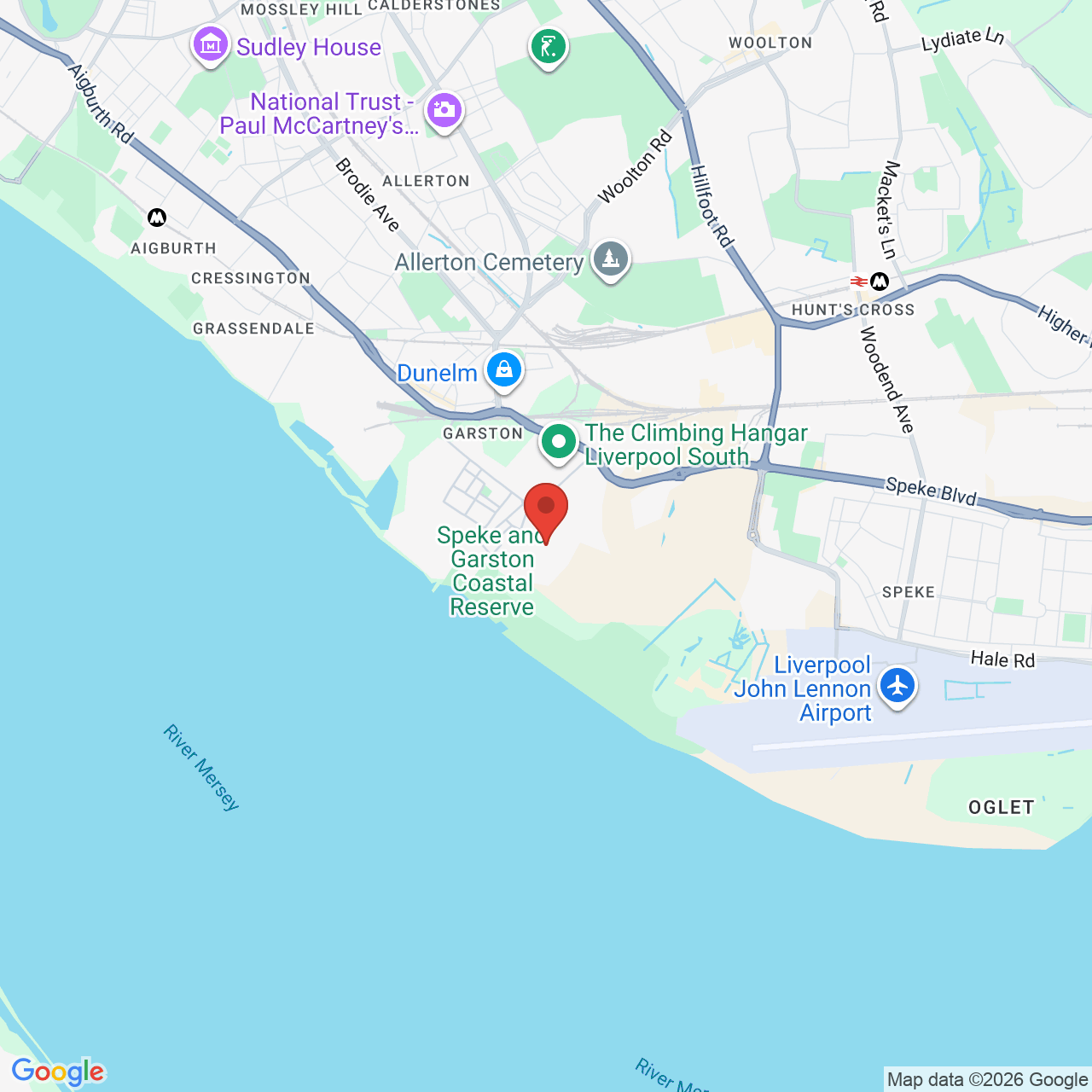 Map displaying job location