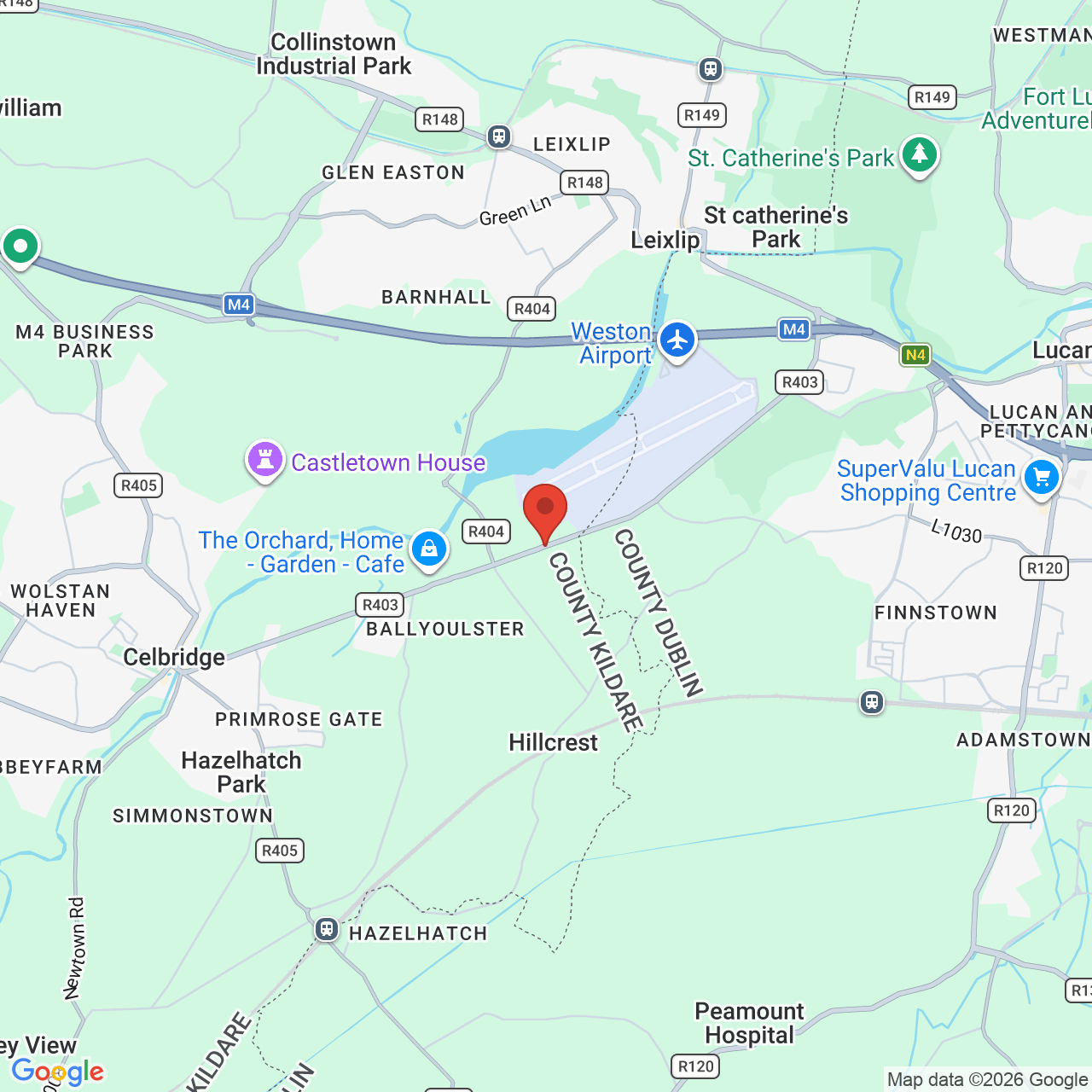 Map displaying job location