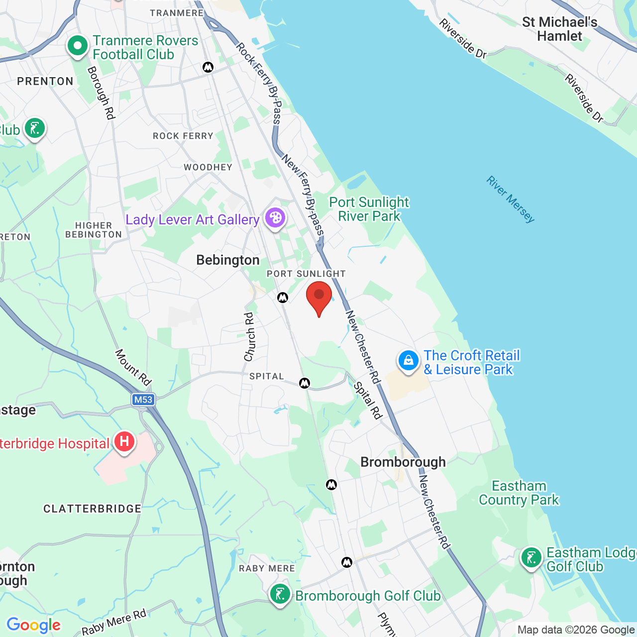 Map displaying job location