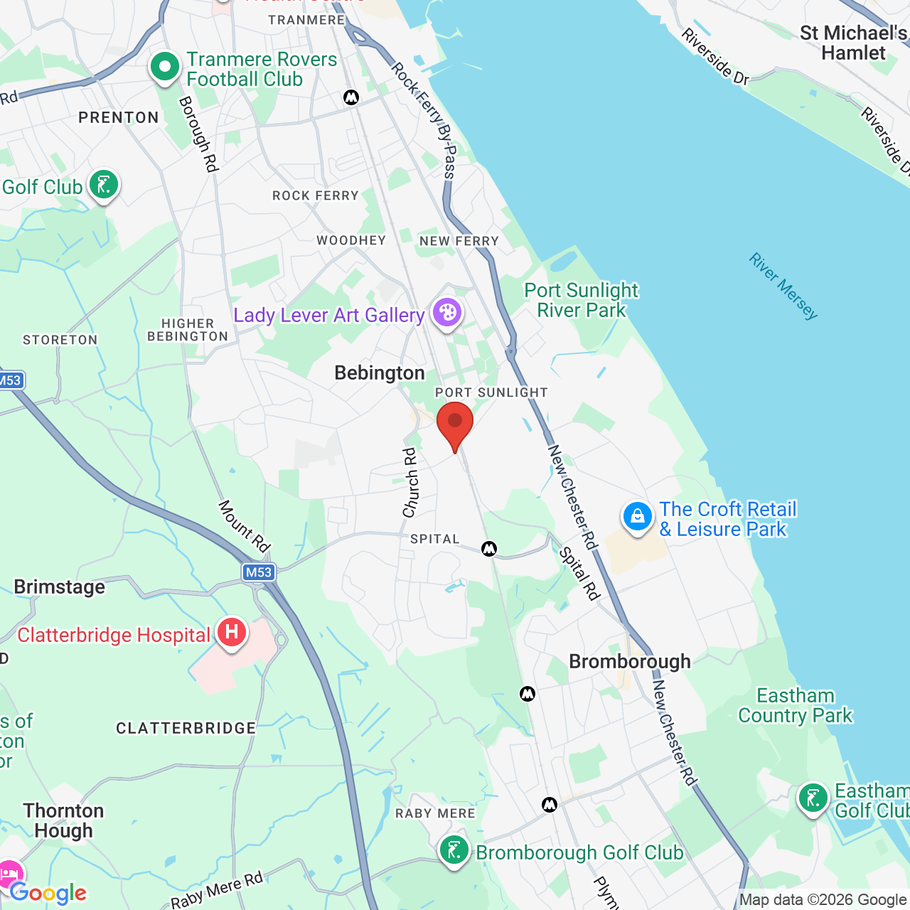Map displaying job location