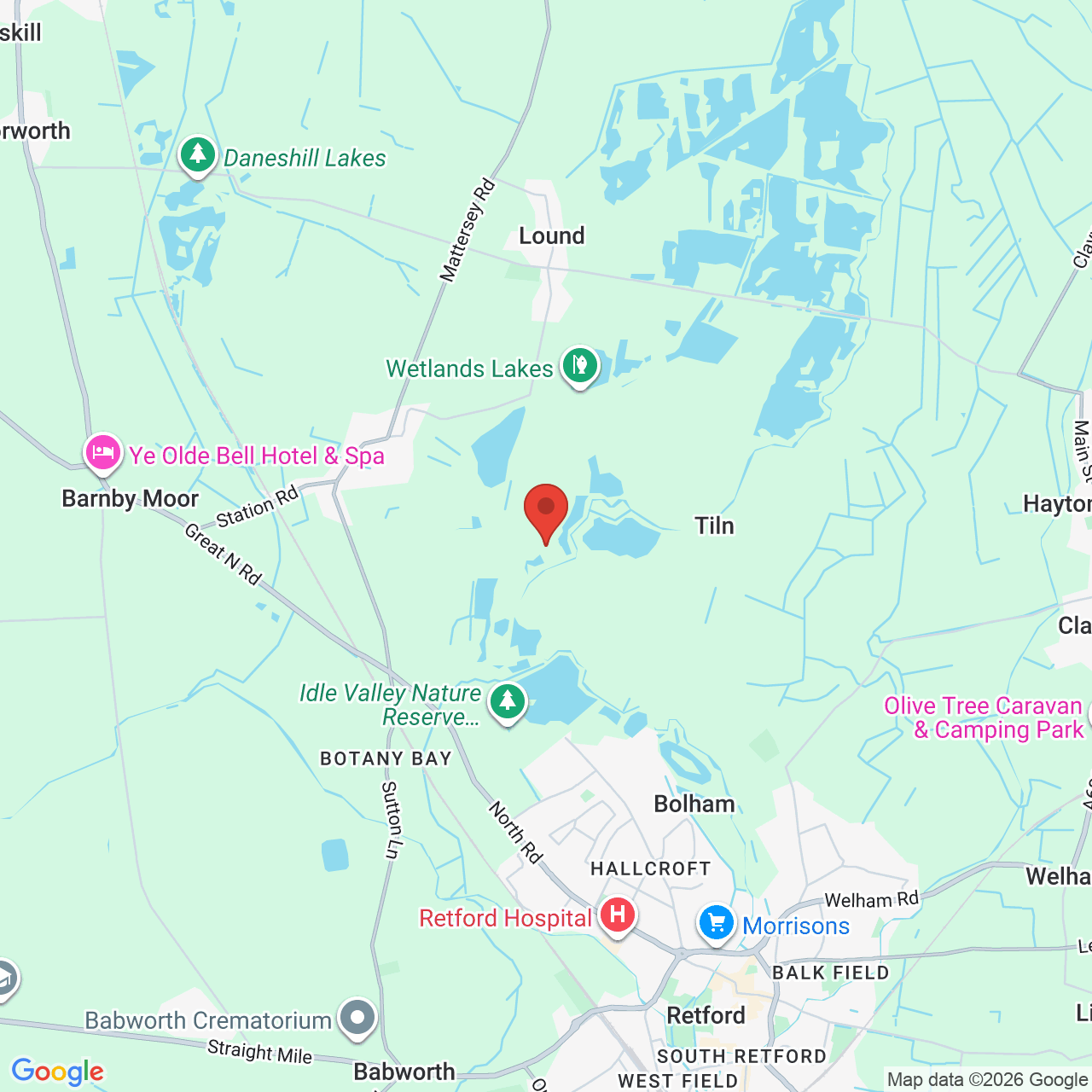 Map displaying job location