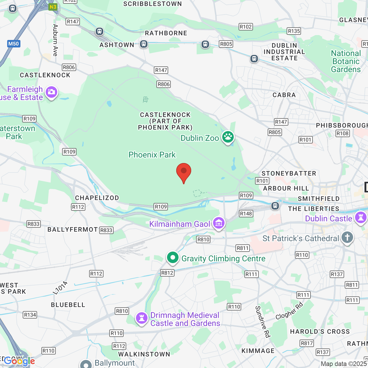 Map displaying job location