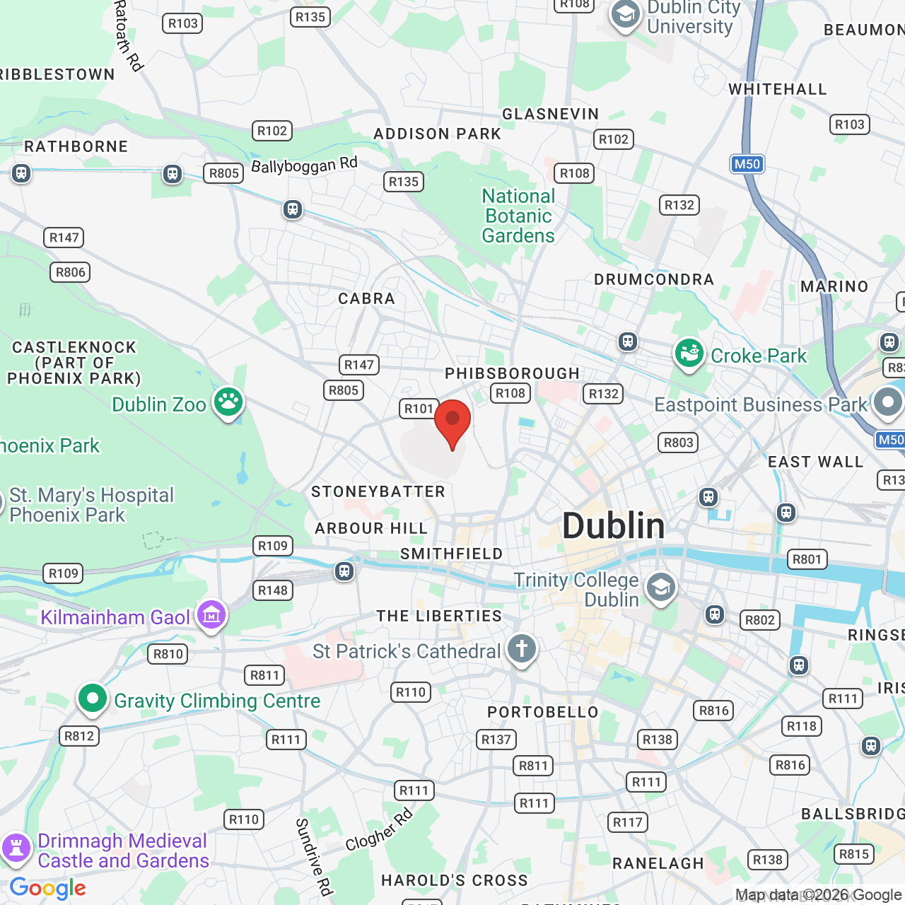 Map displaying job location