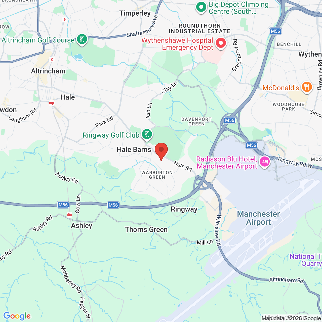 Map displaying job location