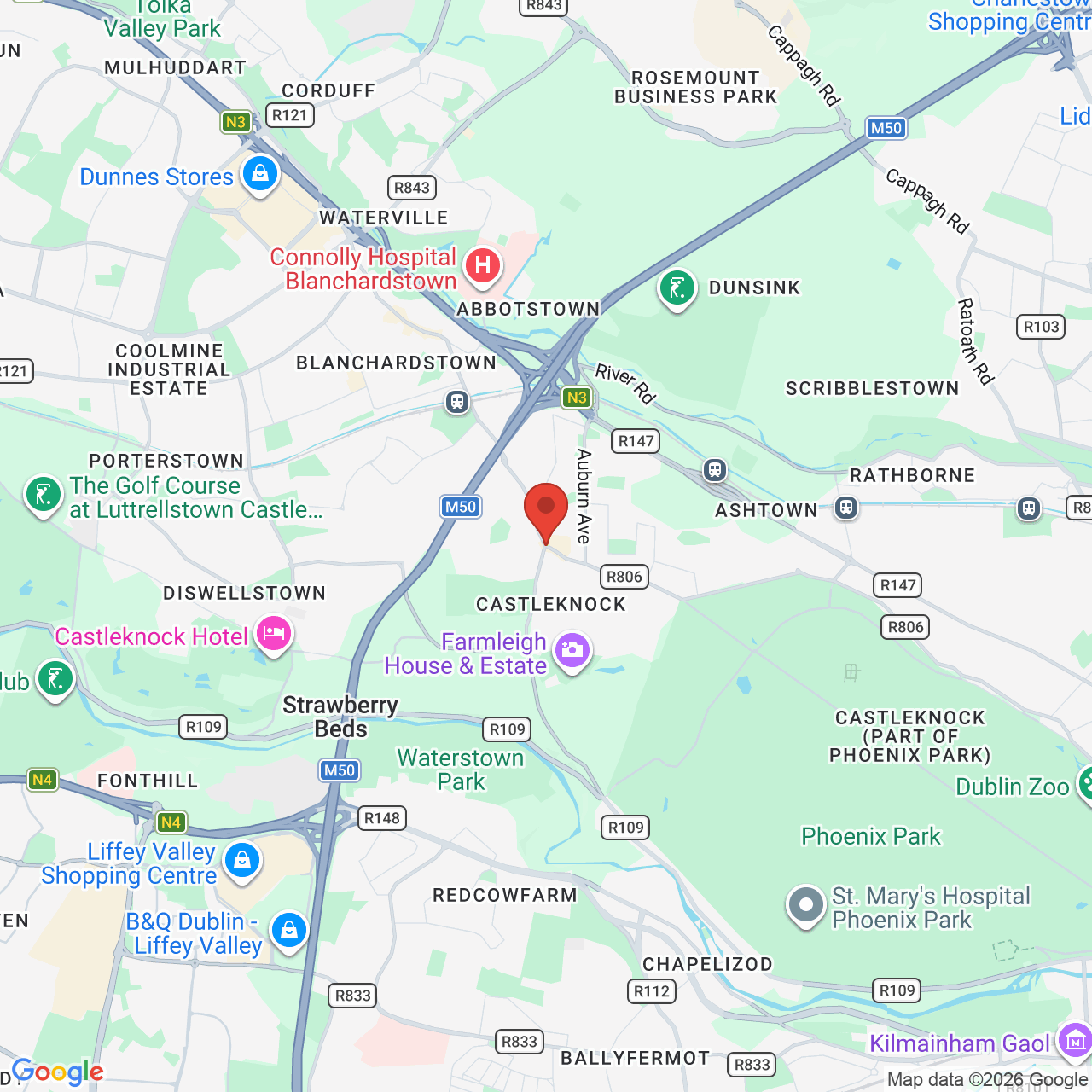 Map displaying job location