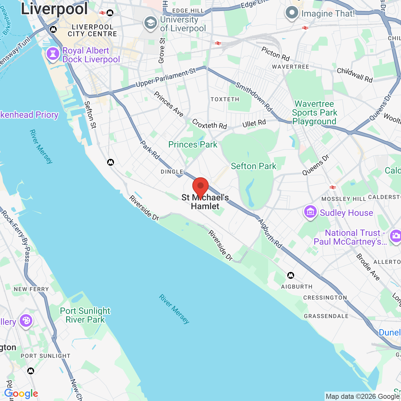 Map displaying job location