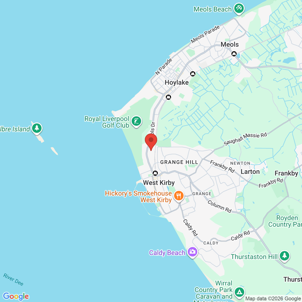 Map displaying job location