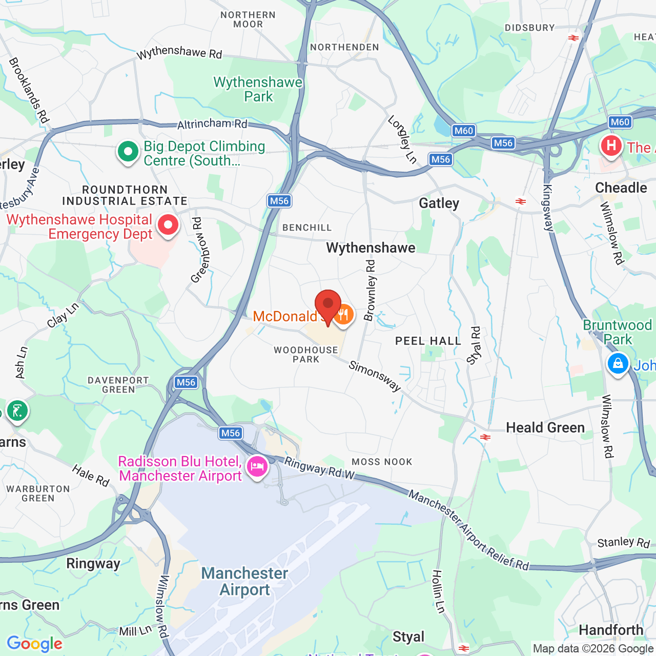 Map displaying job location