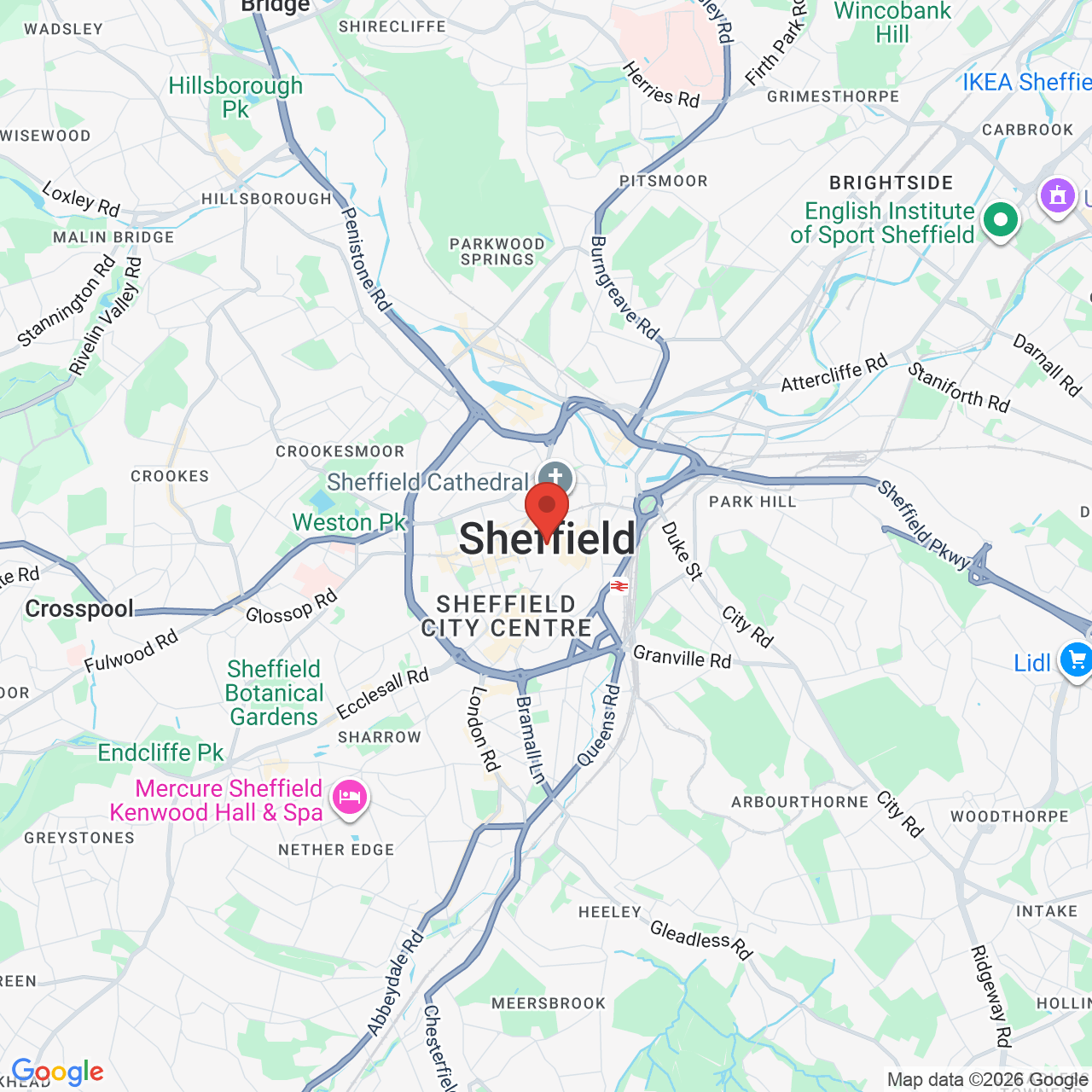 Map displaying job location