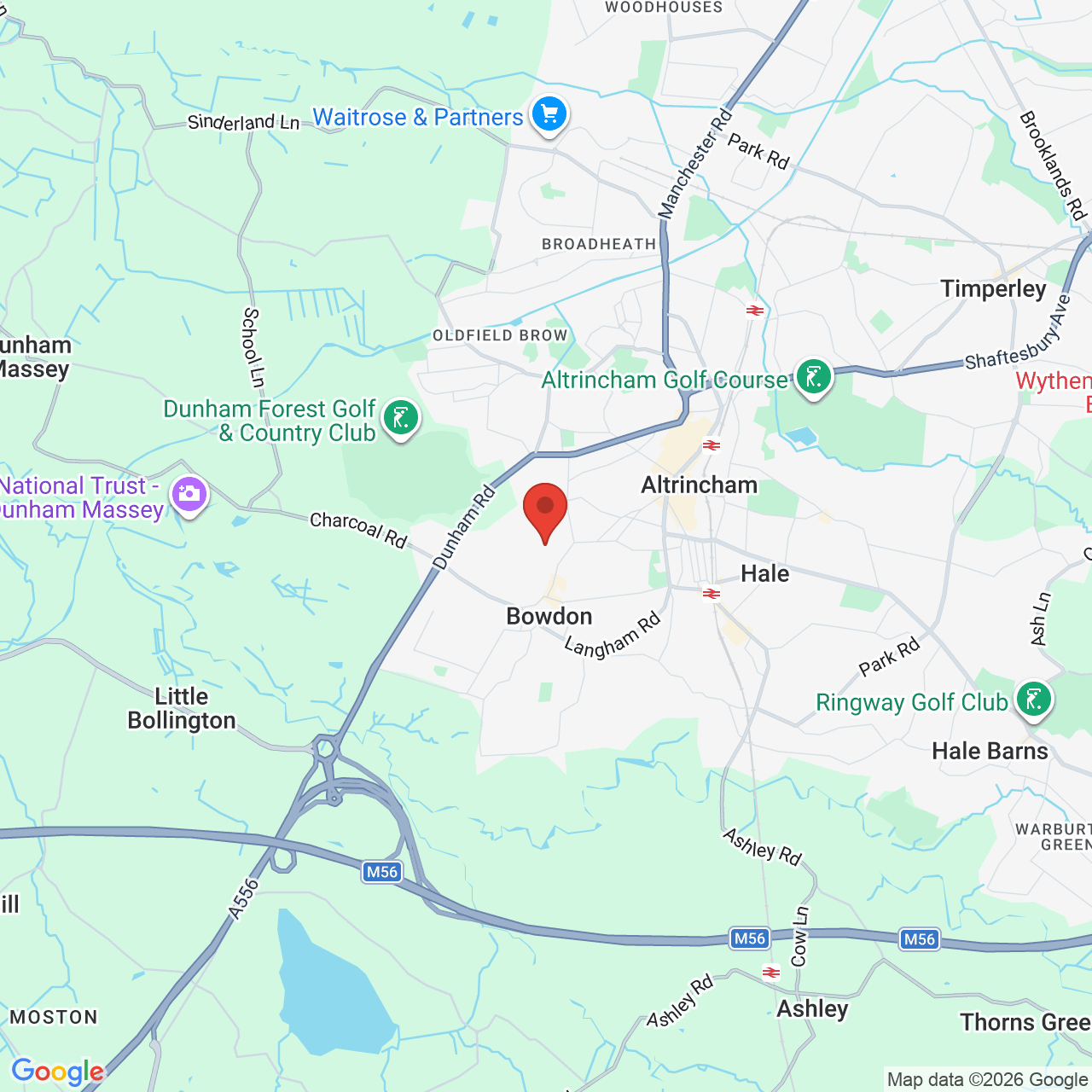 Map displaying job location