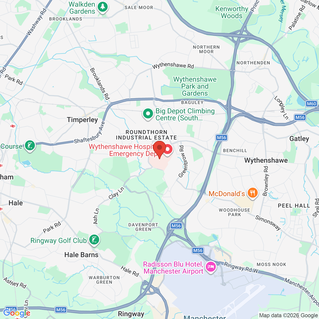 Map displaying job location