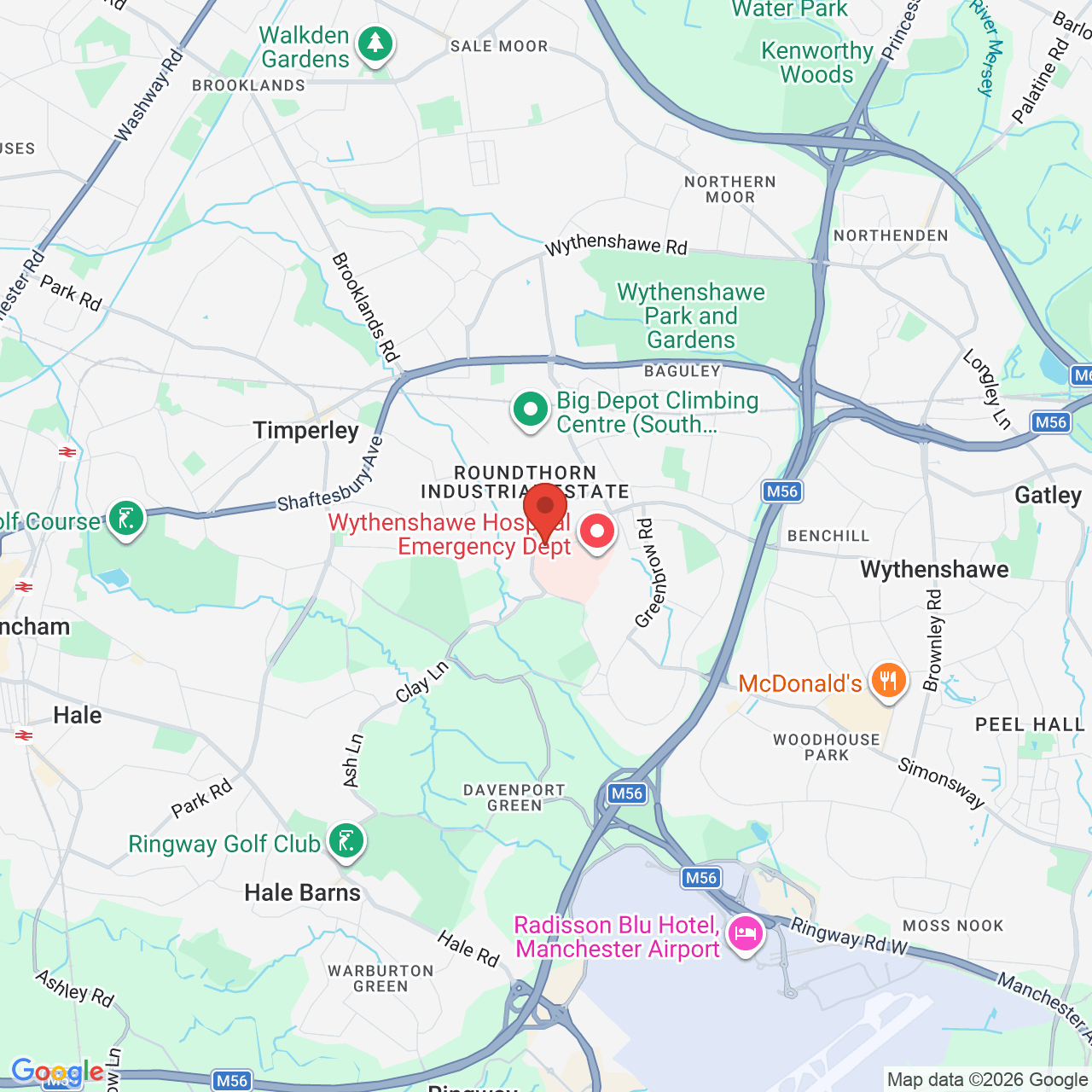 Map displaying job location