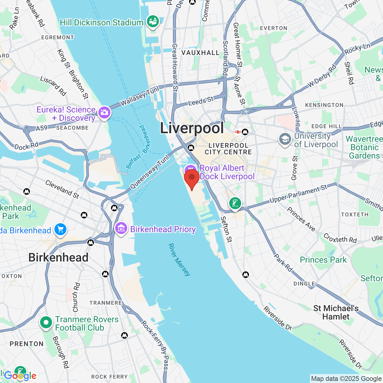 Map showing location of no fixed location, United Kingdom, L3 4FP