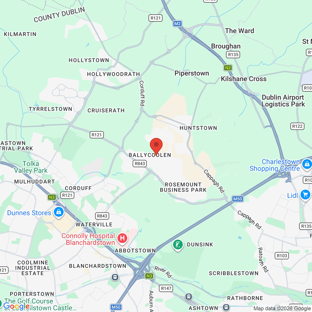 Map displaying job location