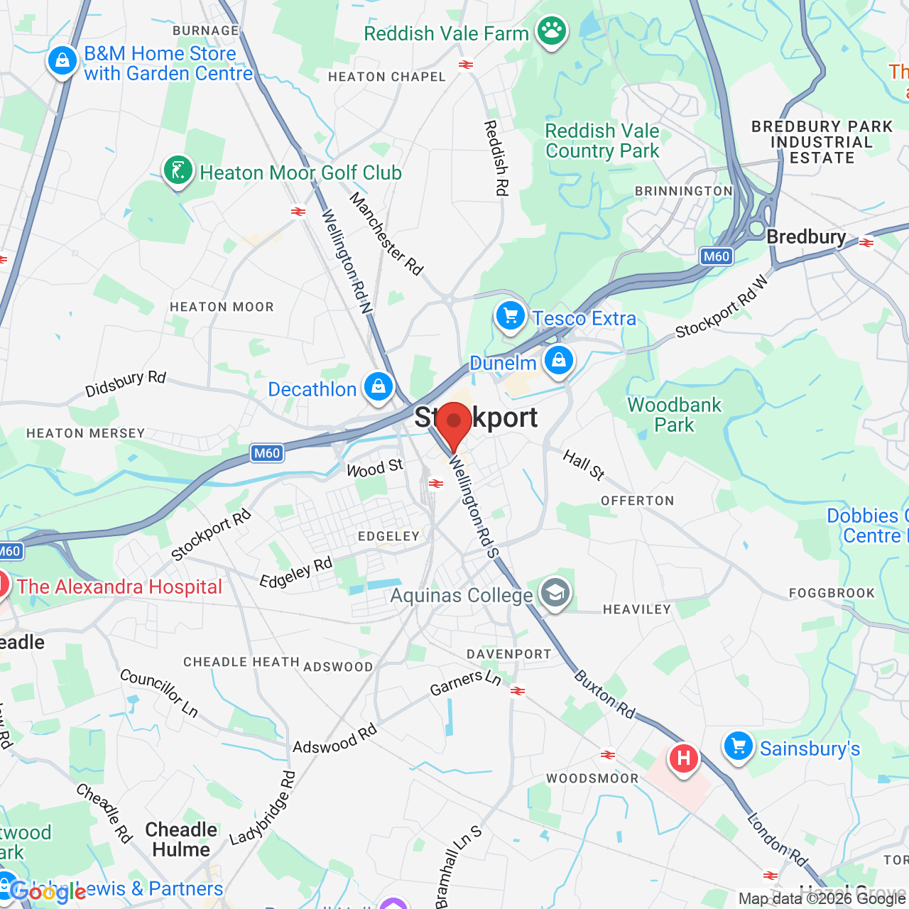 Map displaying job location