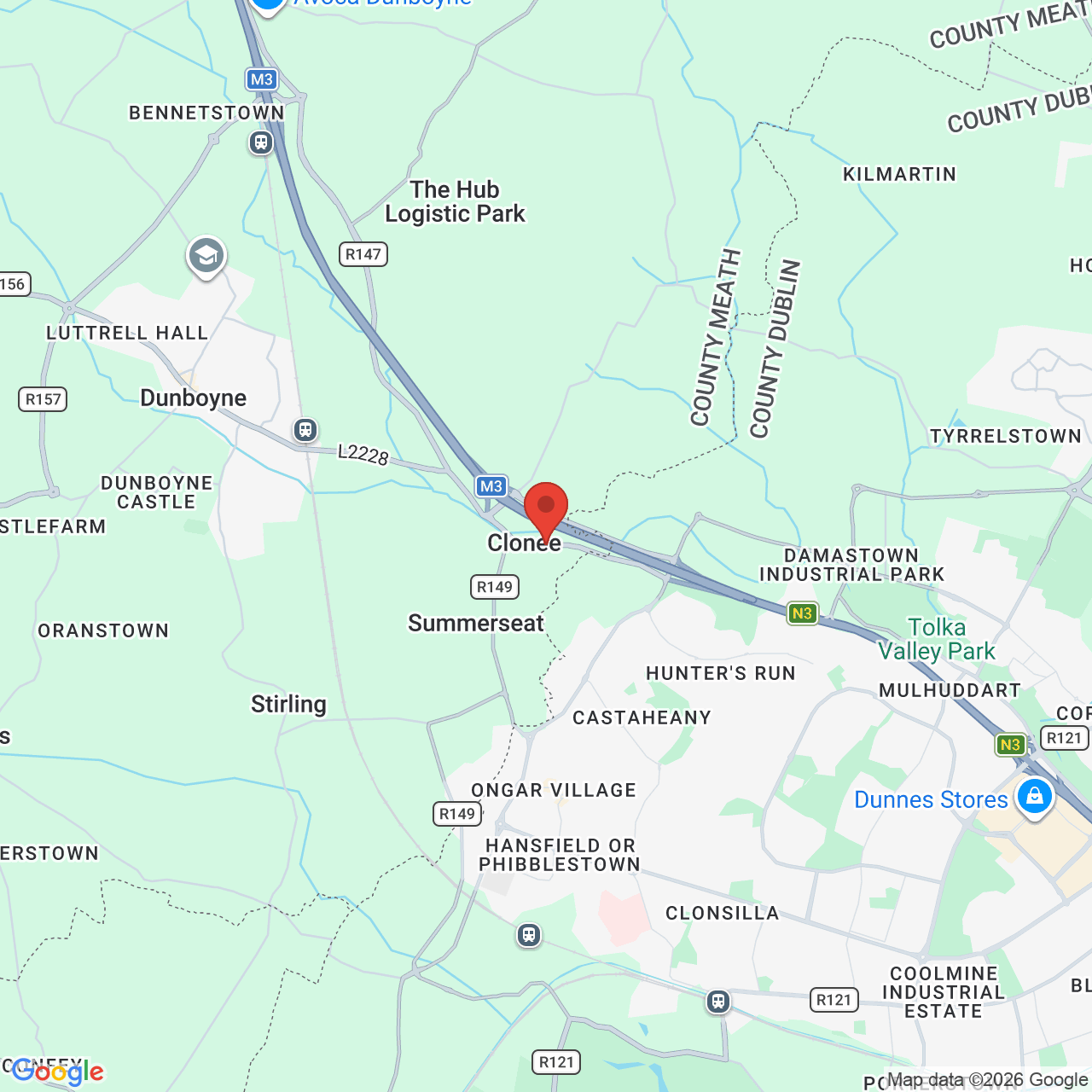 Map displaying job location