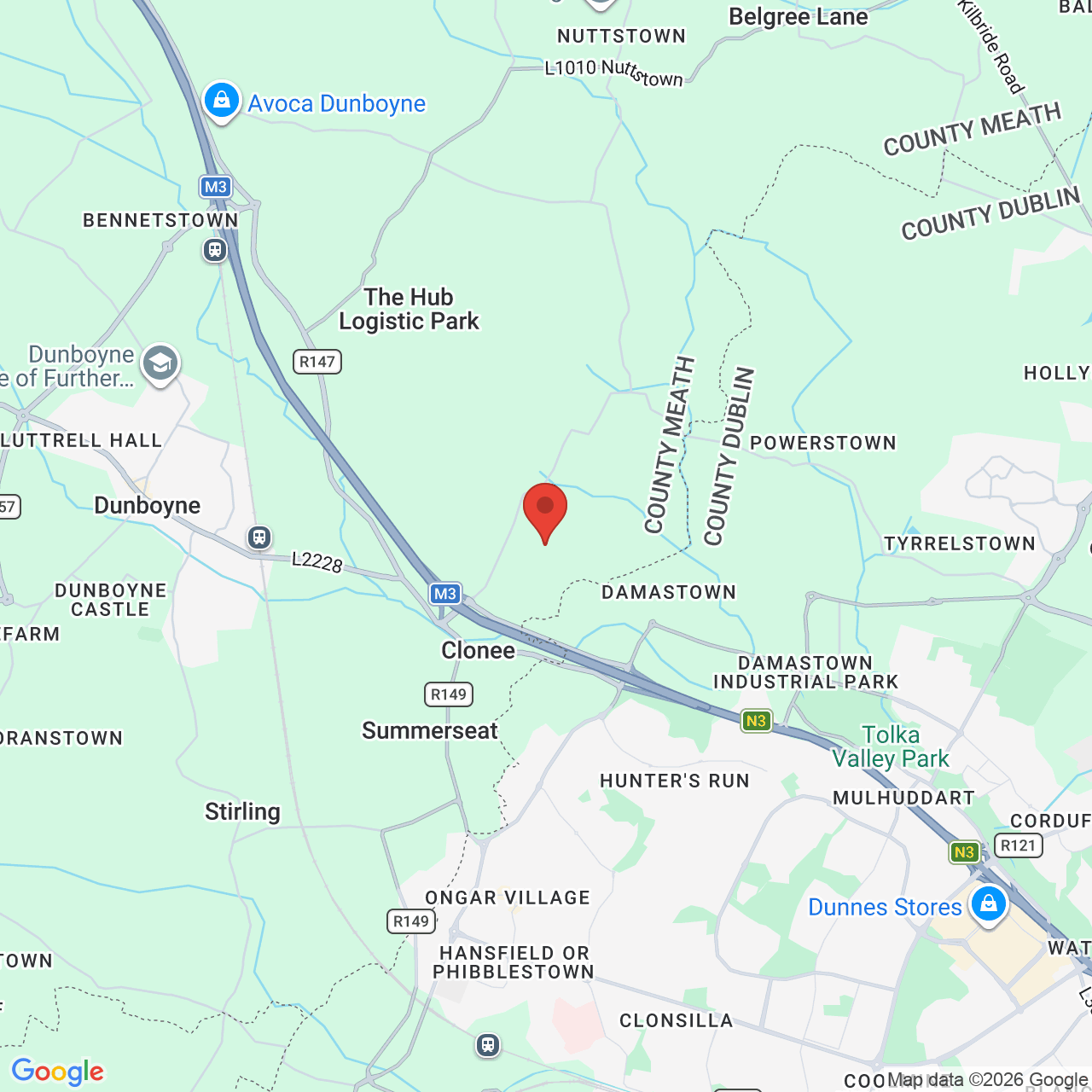 Map displaying job location