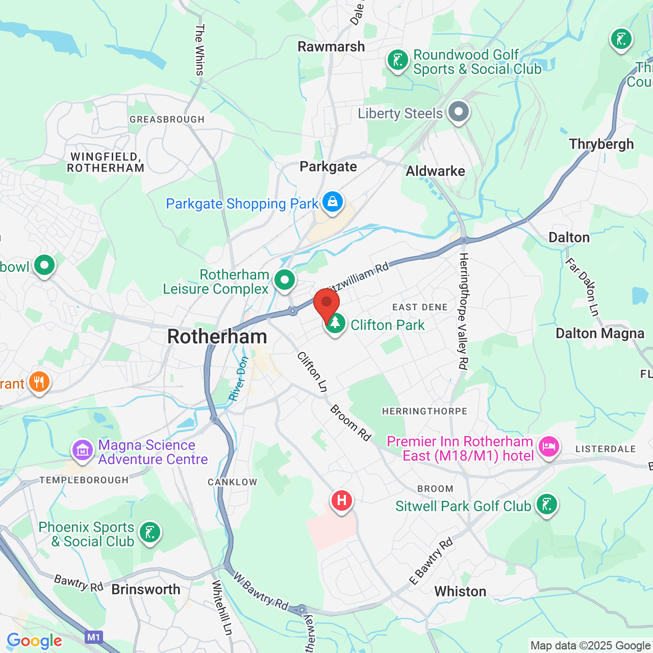 Map displaying job location