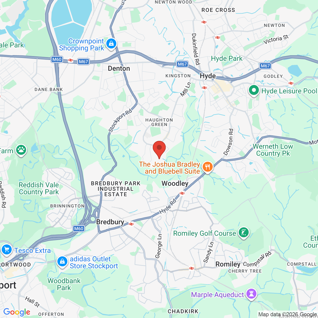 Map displaying job location