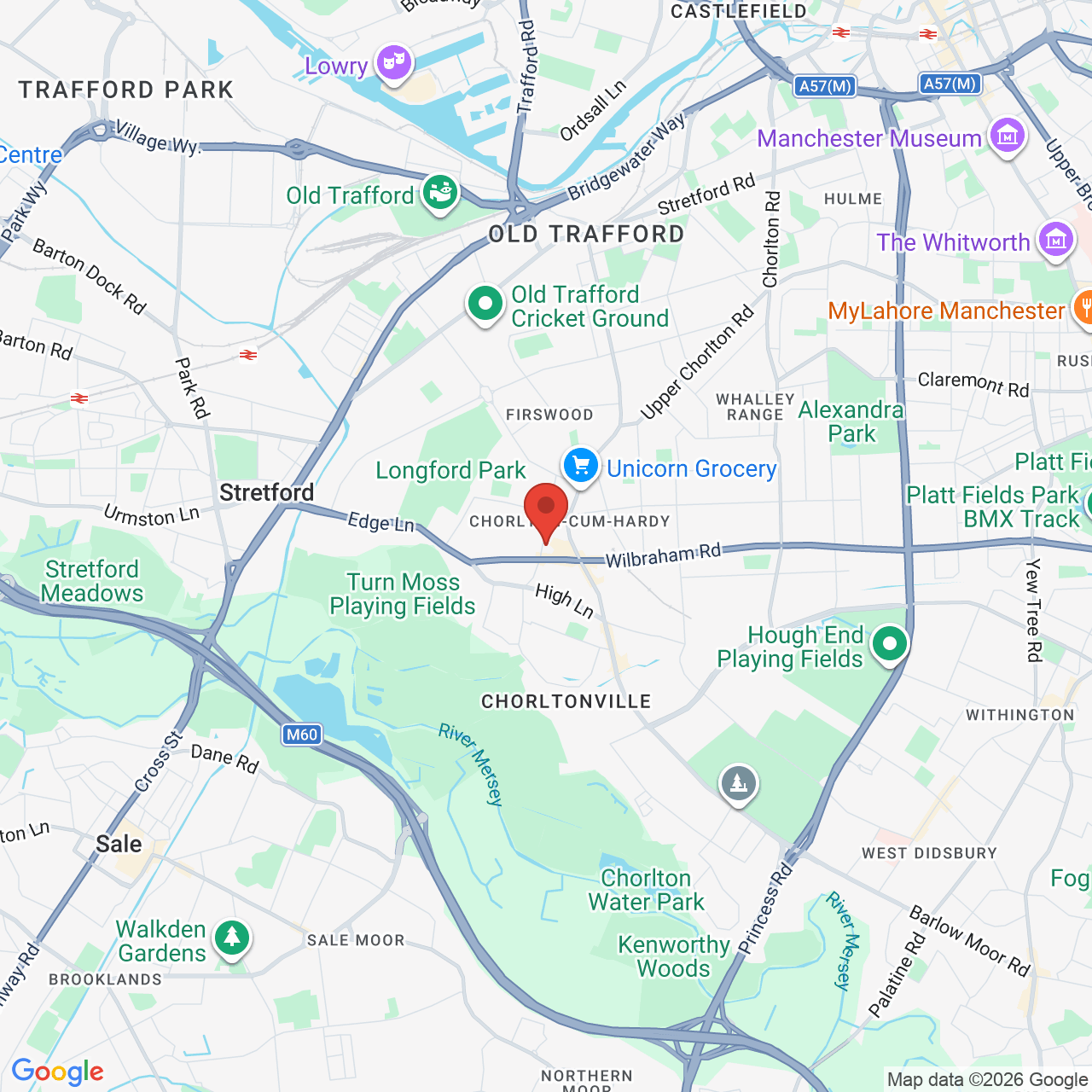 Map displaying job location