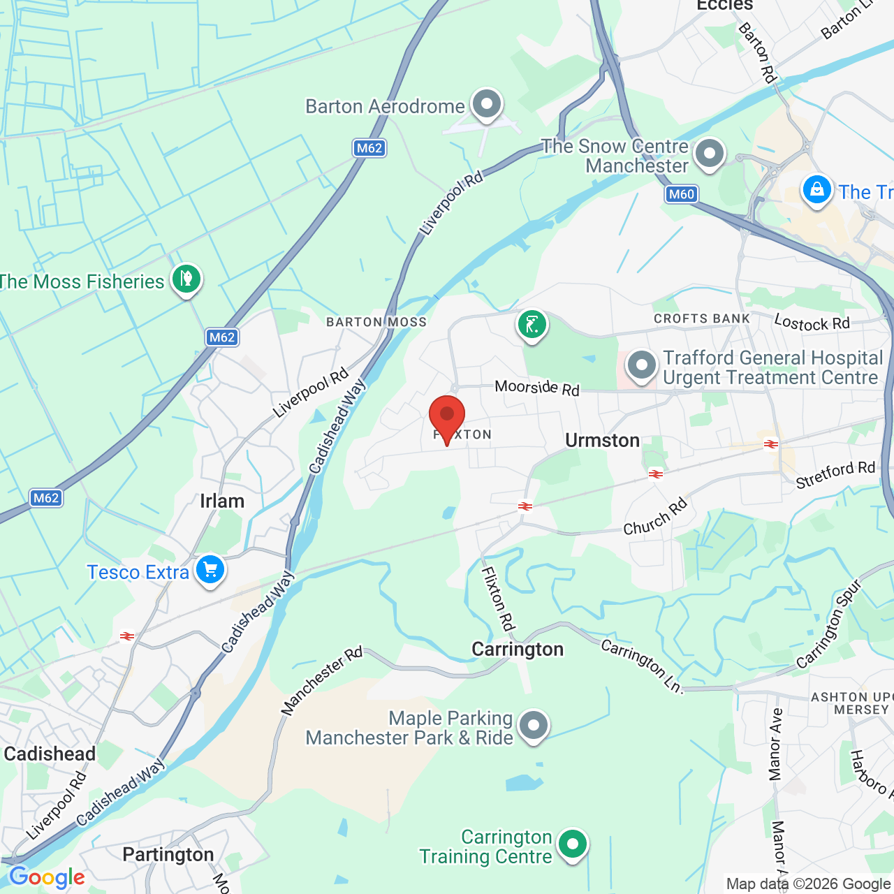Map displaying job location