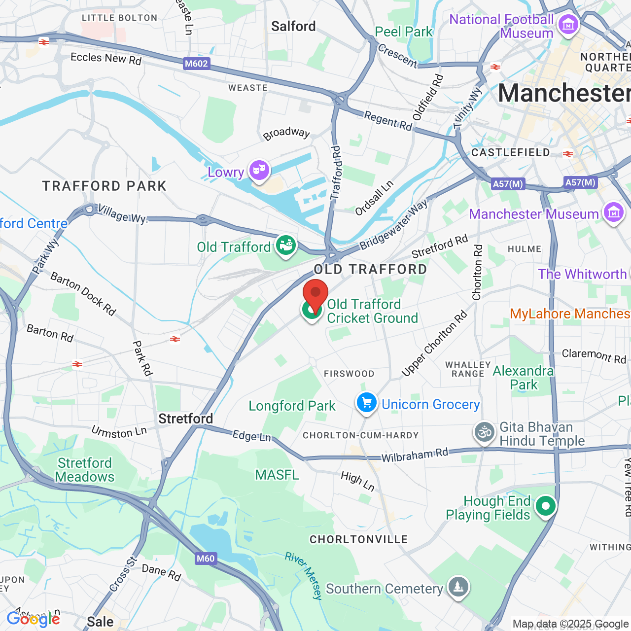 Map displaying job location