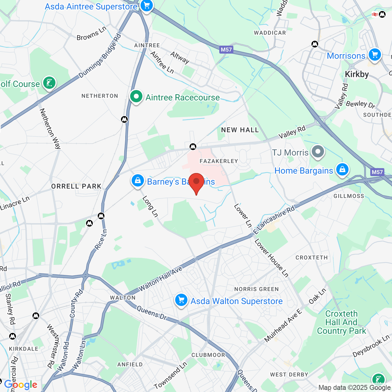 Map showing location of HMP Altcourse Brookfield Drive L9 7LH, United Kingdom, L9 7LH