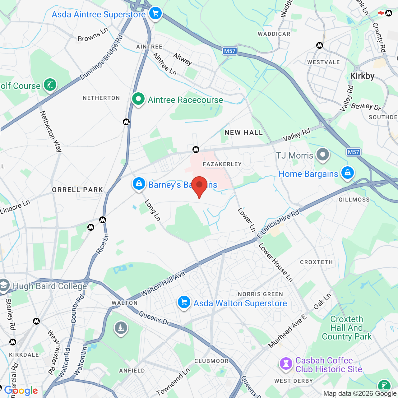 Map displaying job location