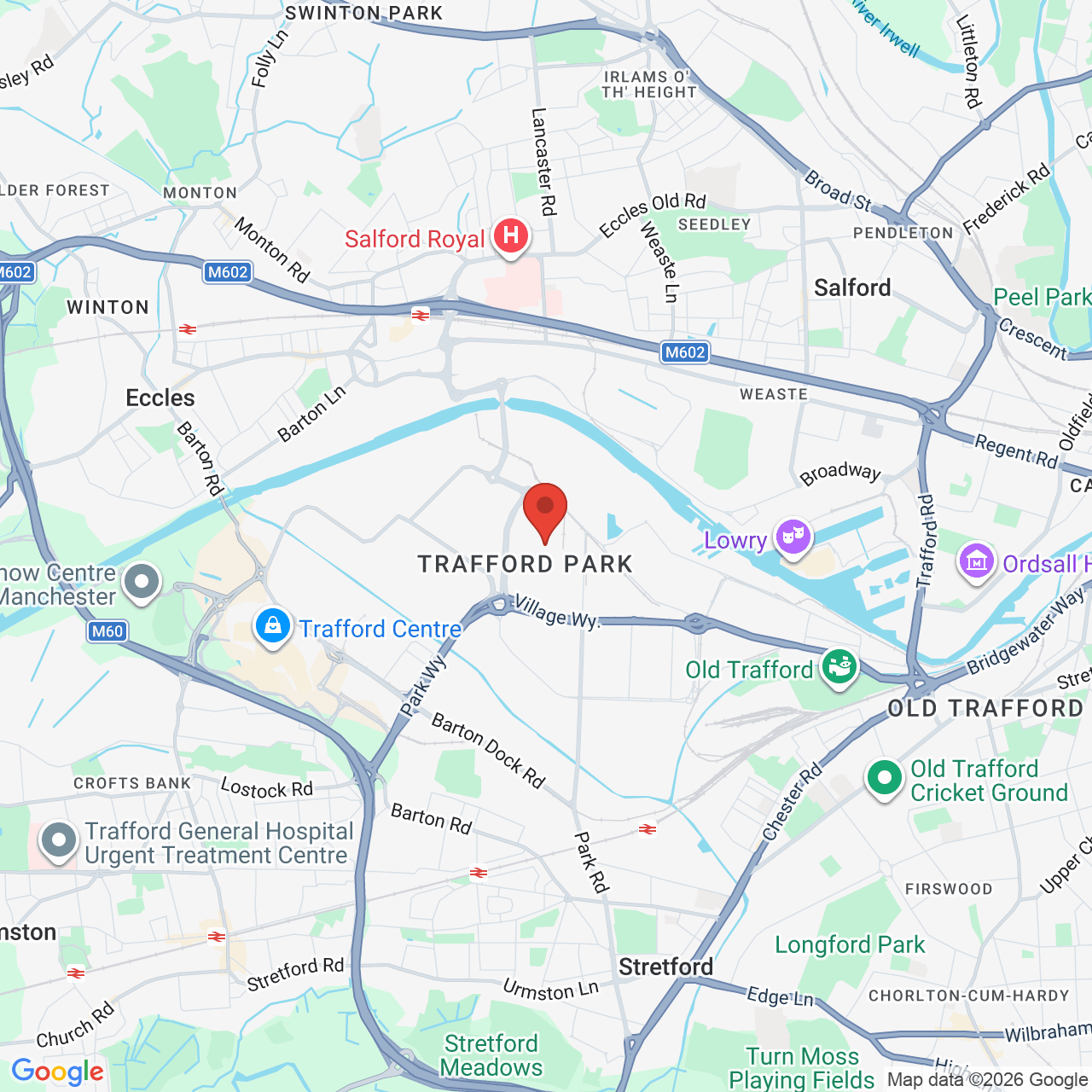Map displaying job location