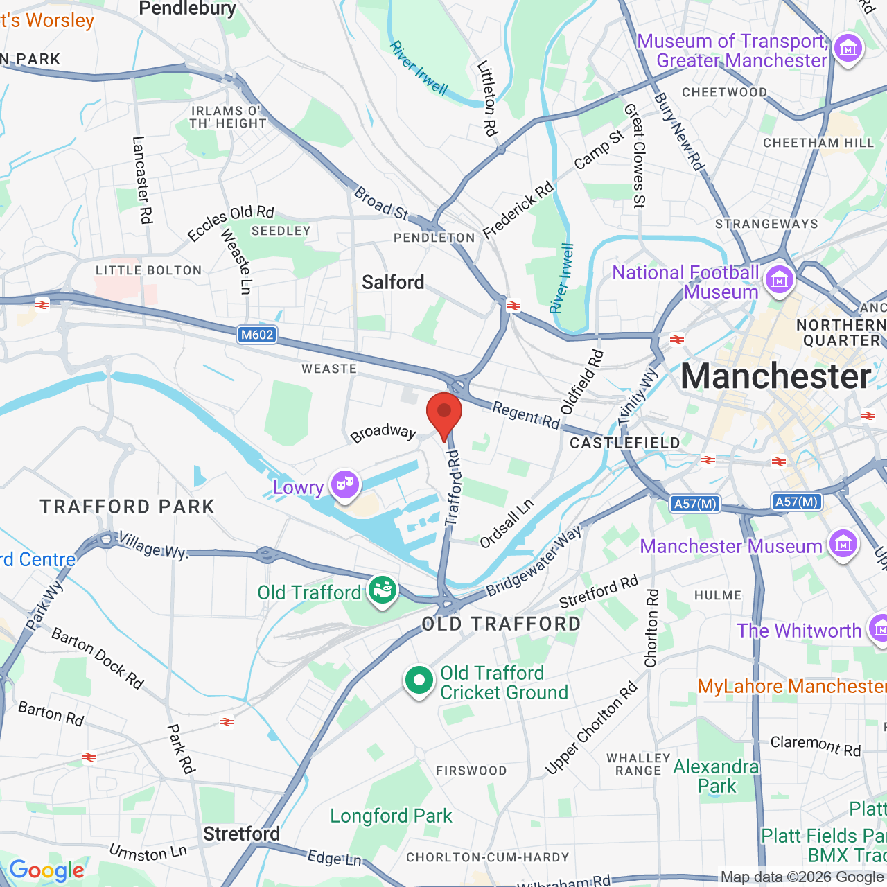 Map displaying job location