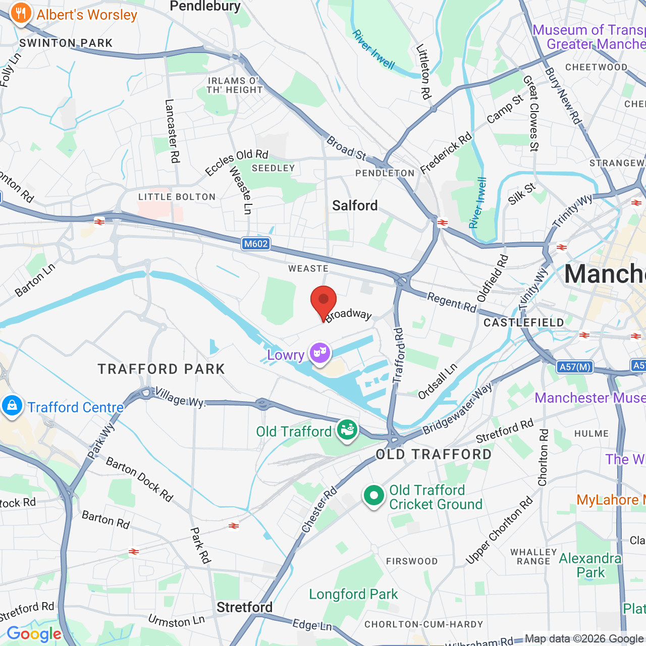 Map displaying job location