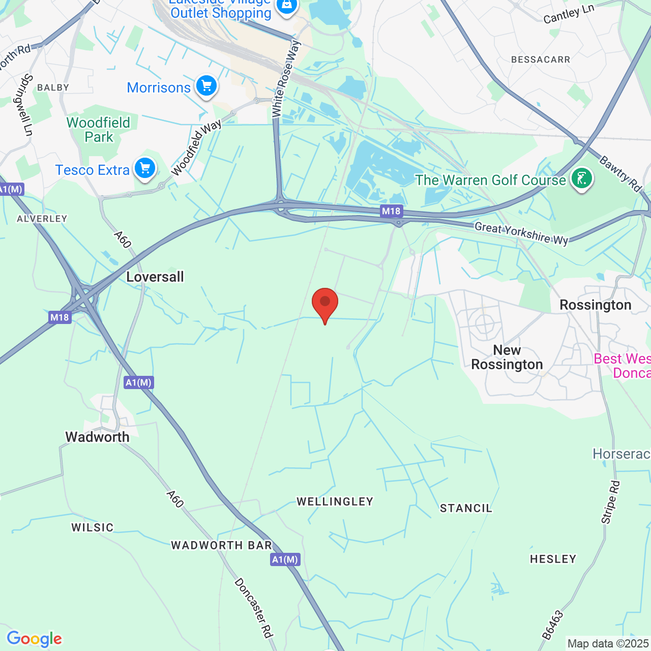 Map showing location of Ipswich Hospital, United Kingdom, IP4