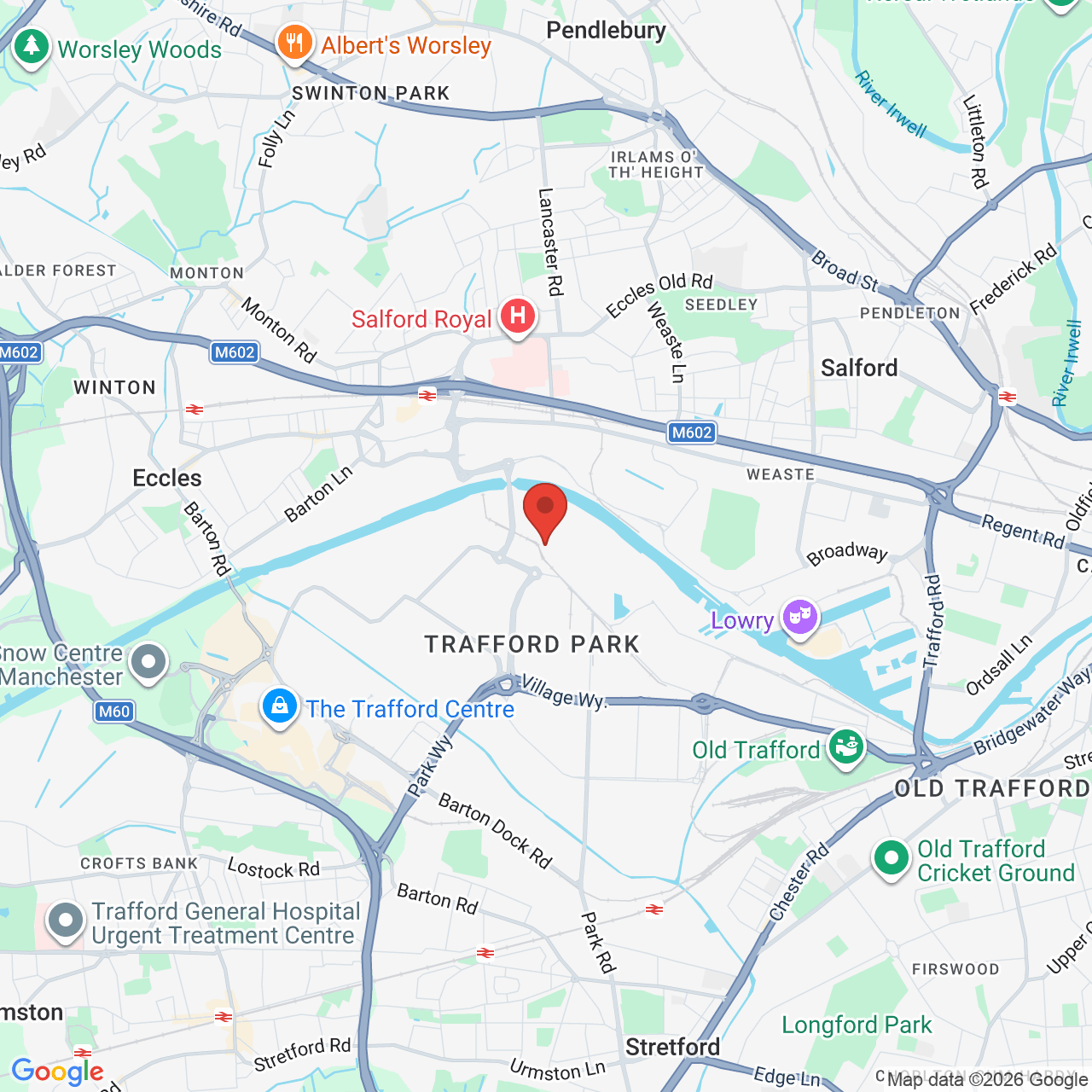 Map displaying job location