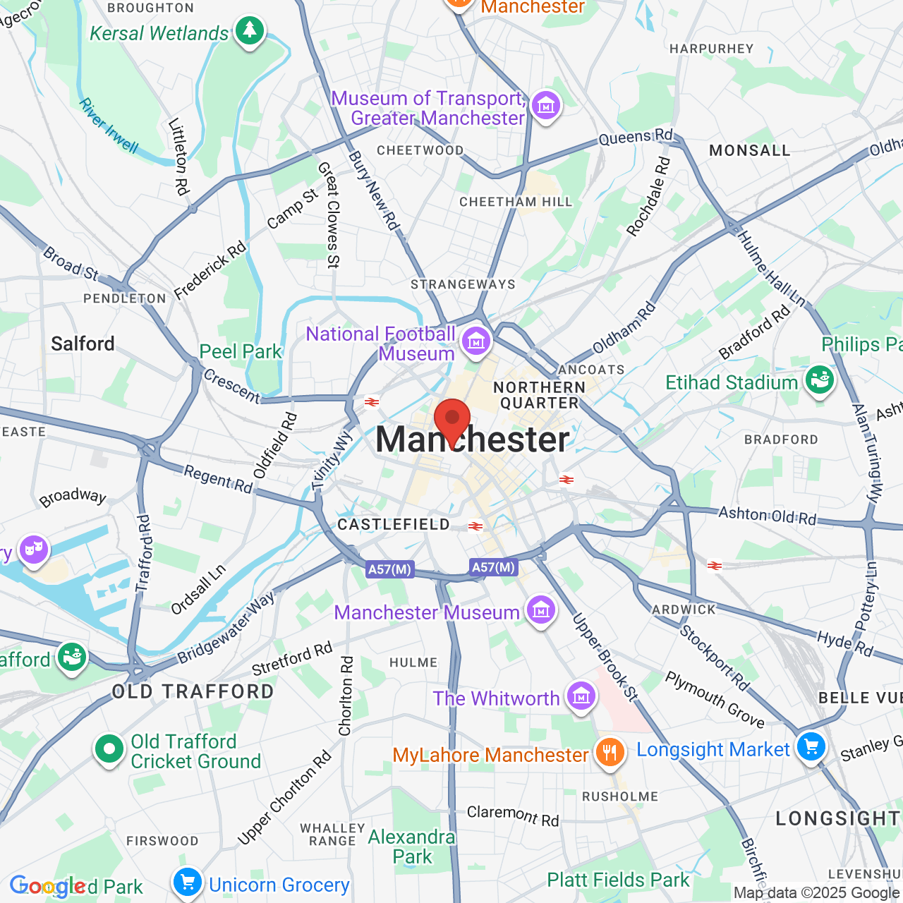 Map showing location of Manchester, United Kingdom