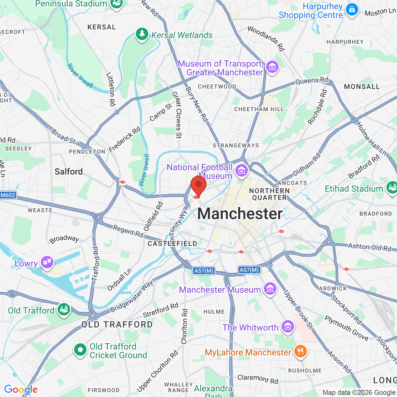 Map displaying job location