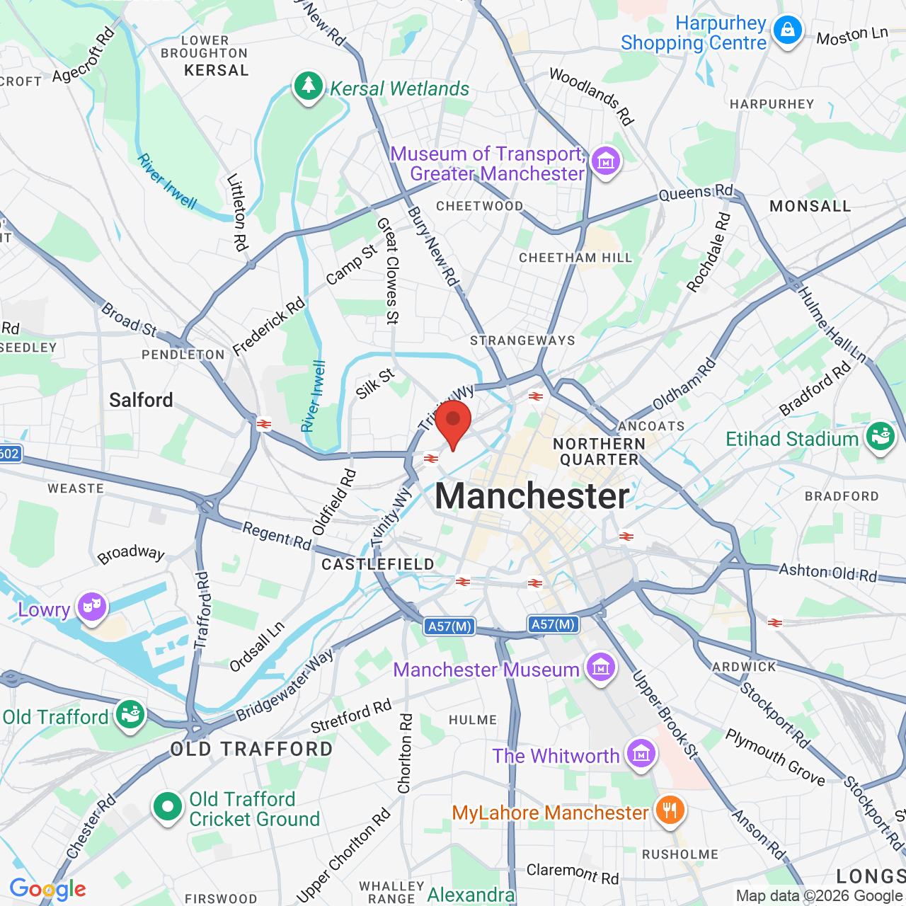 Map displaying job location