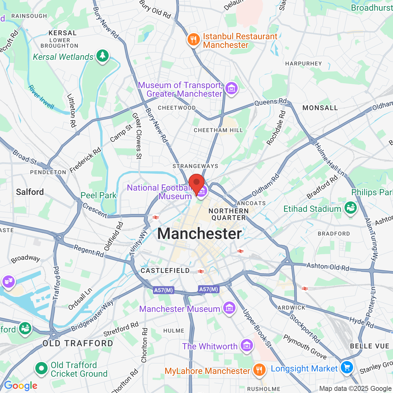 Map displaying job location