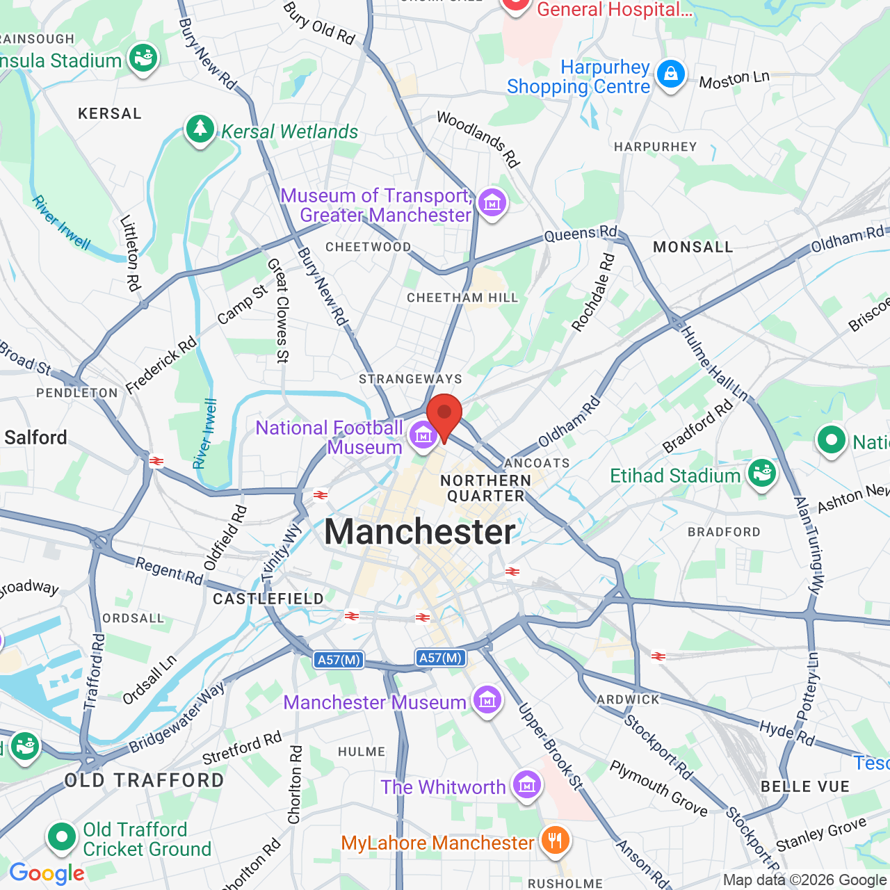 Map displaying job location