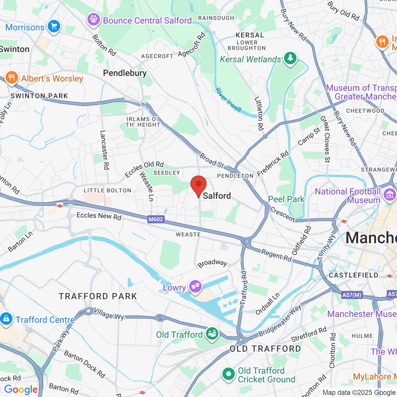 Map displaying job location