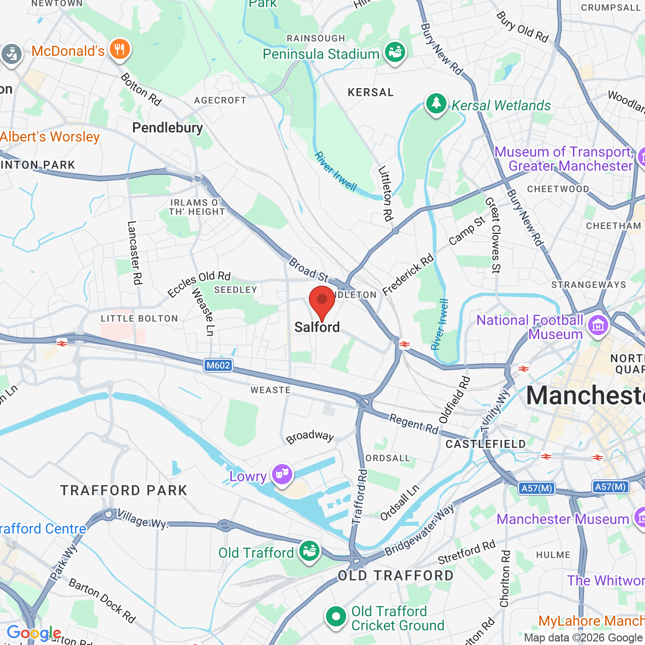 Map displaying job location