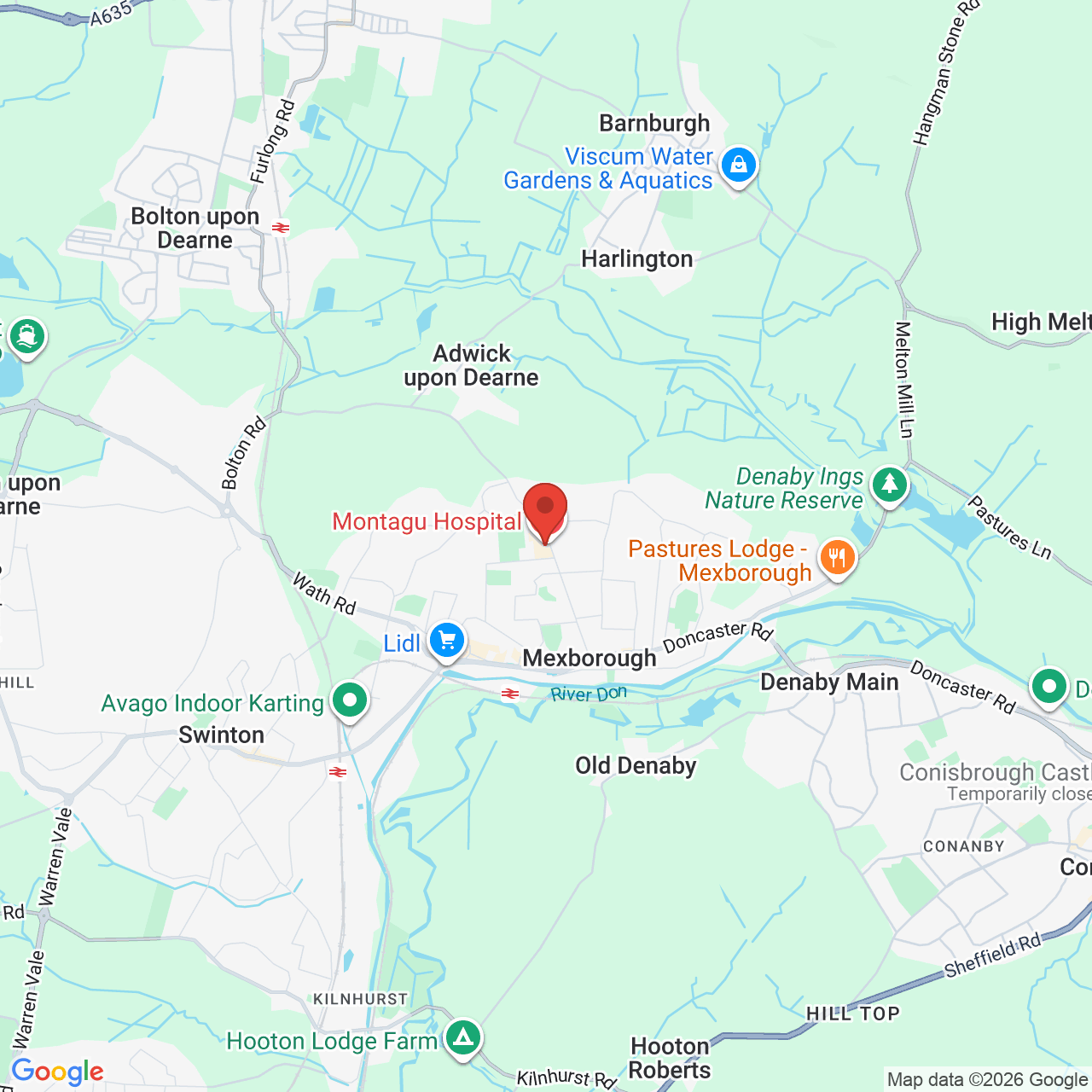 Map displaying job location