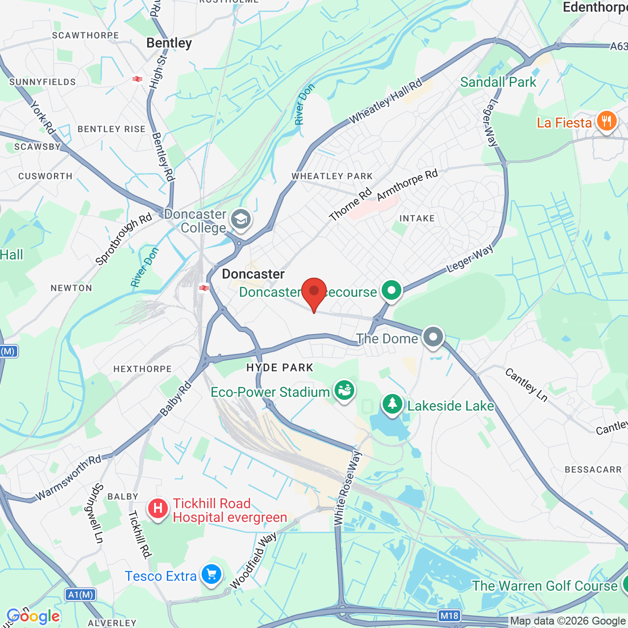 Map displaying job location