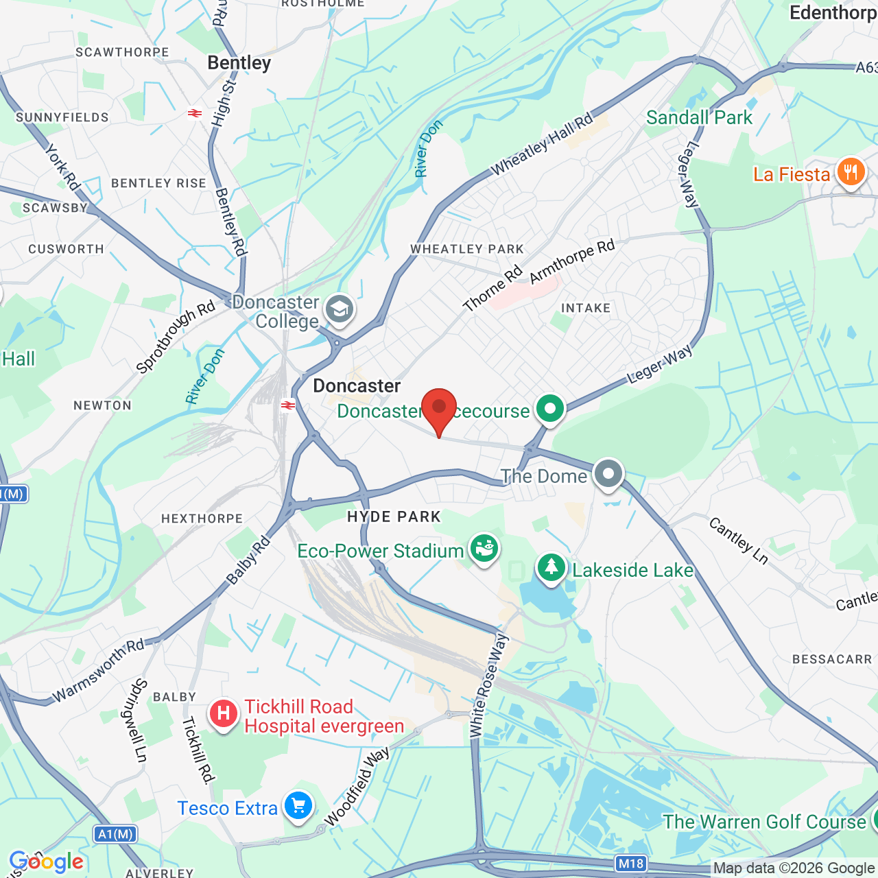 Map displaying job location