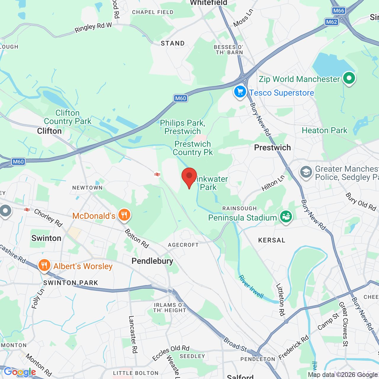 Map displaying job location