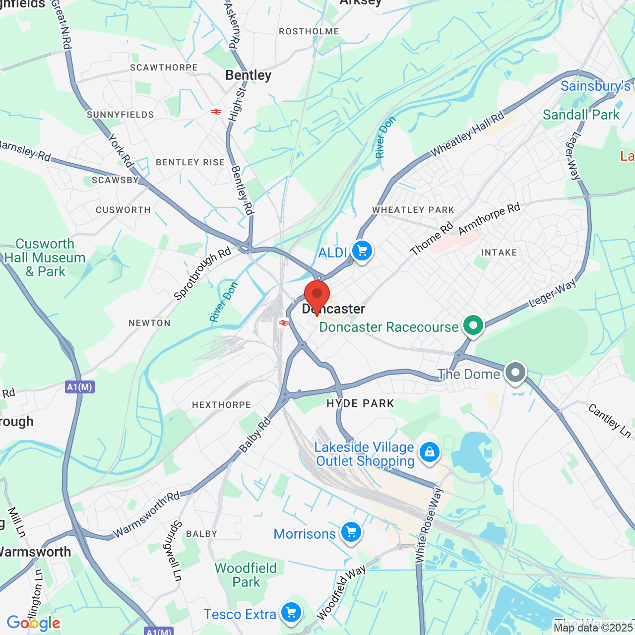 Map displaying job location